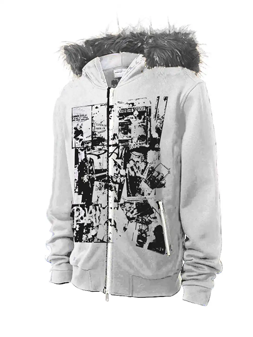 PAIKI | Vintage Rock Band Print Hoodie