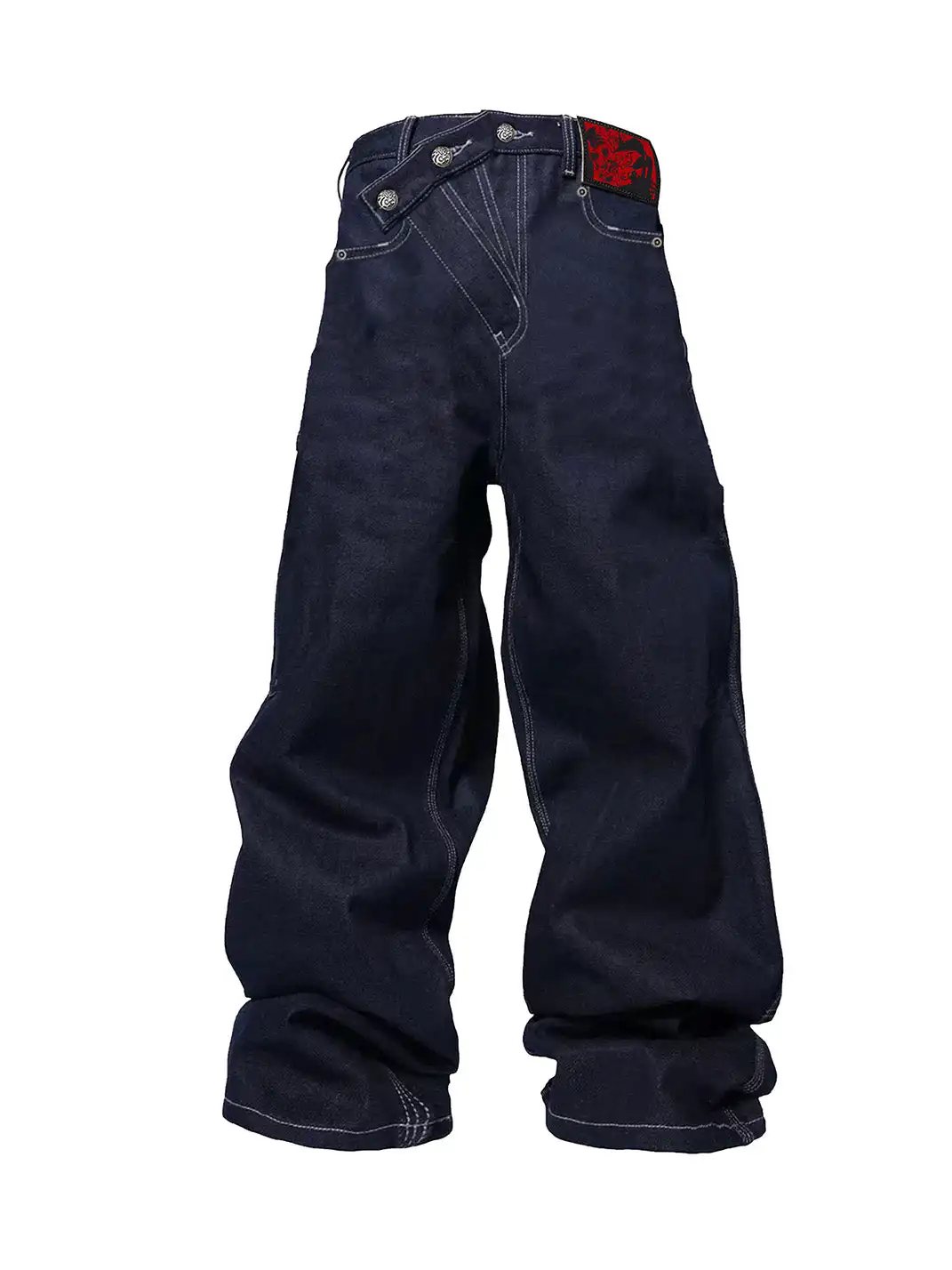 PAIKI | Raw Denim Wide-Leg Jeans