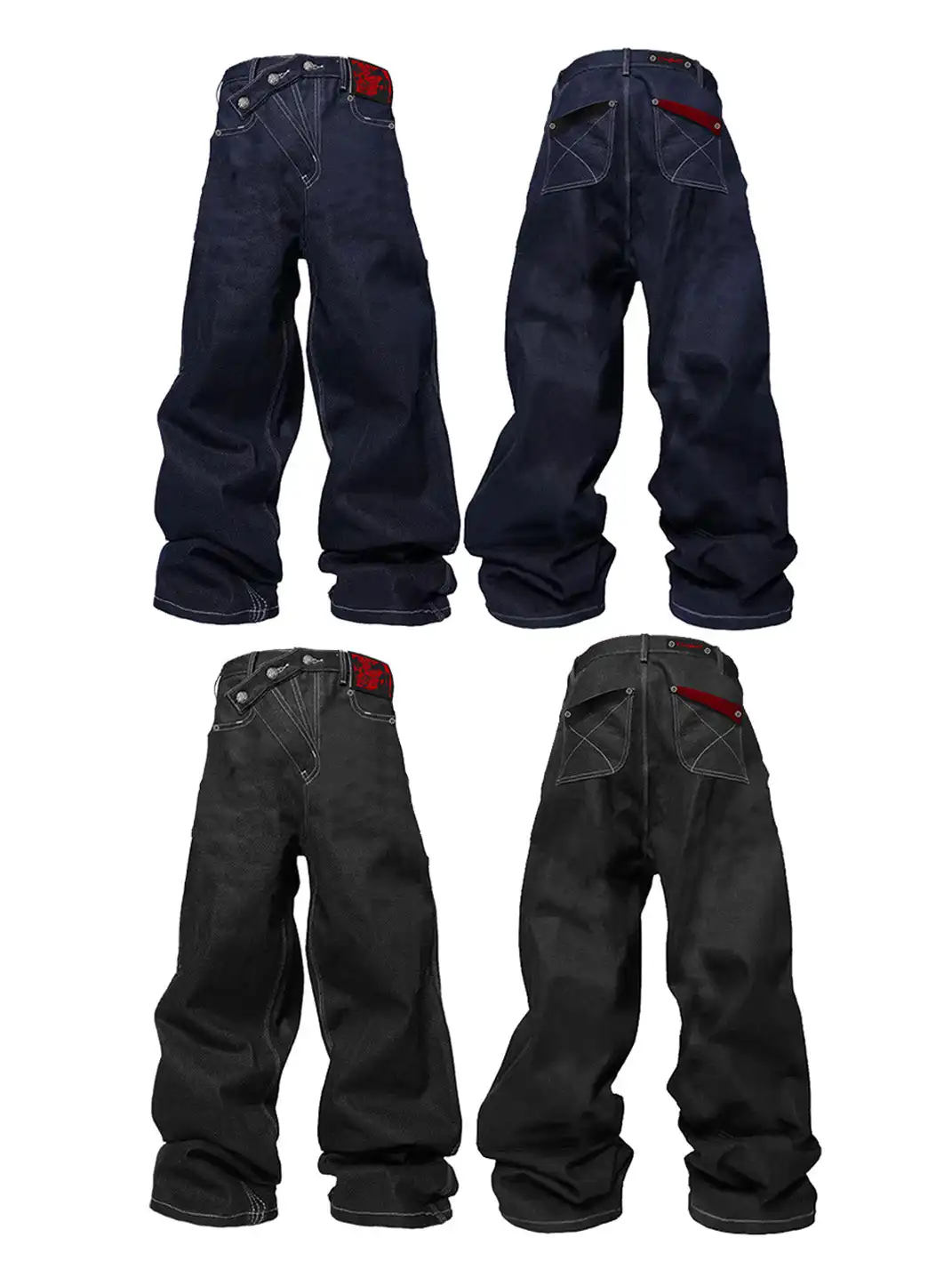 PAIKI | Raw Denim Wide-Leg Jeans