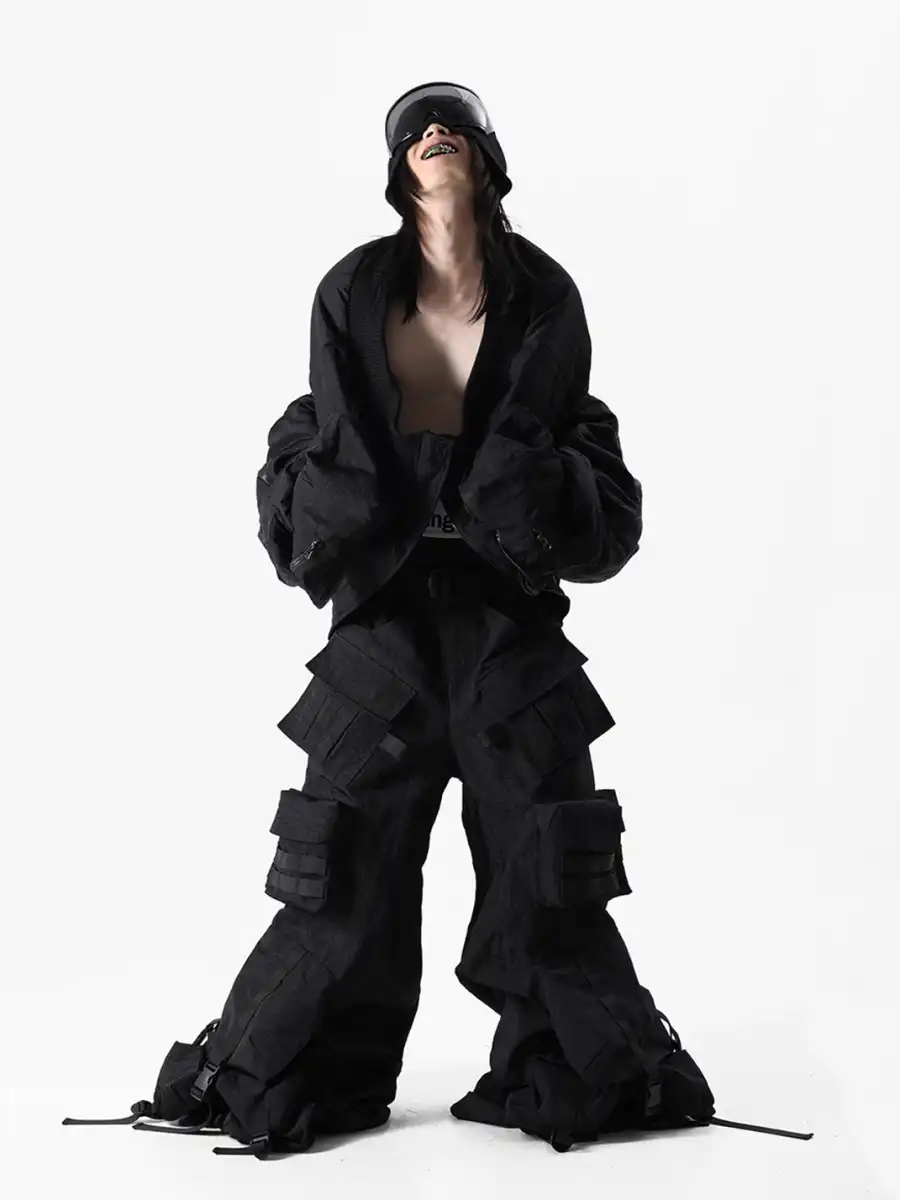 VANGUARDIA | Heavyweight Baggy Nylon Work Pants - 4