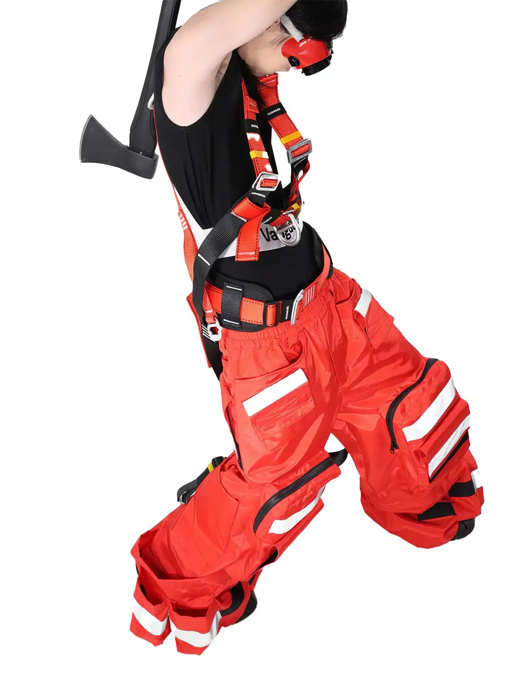 VANGUARDIA |  Nylon Utility Multi-Pocket Loose-Fit Cargo Pants