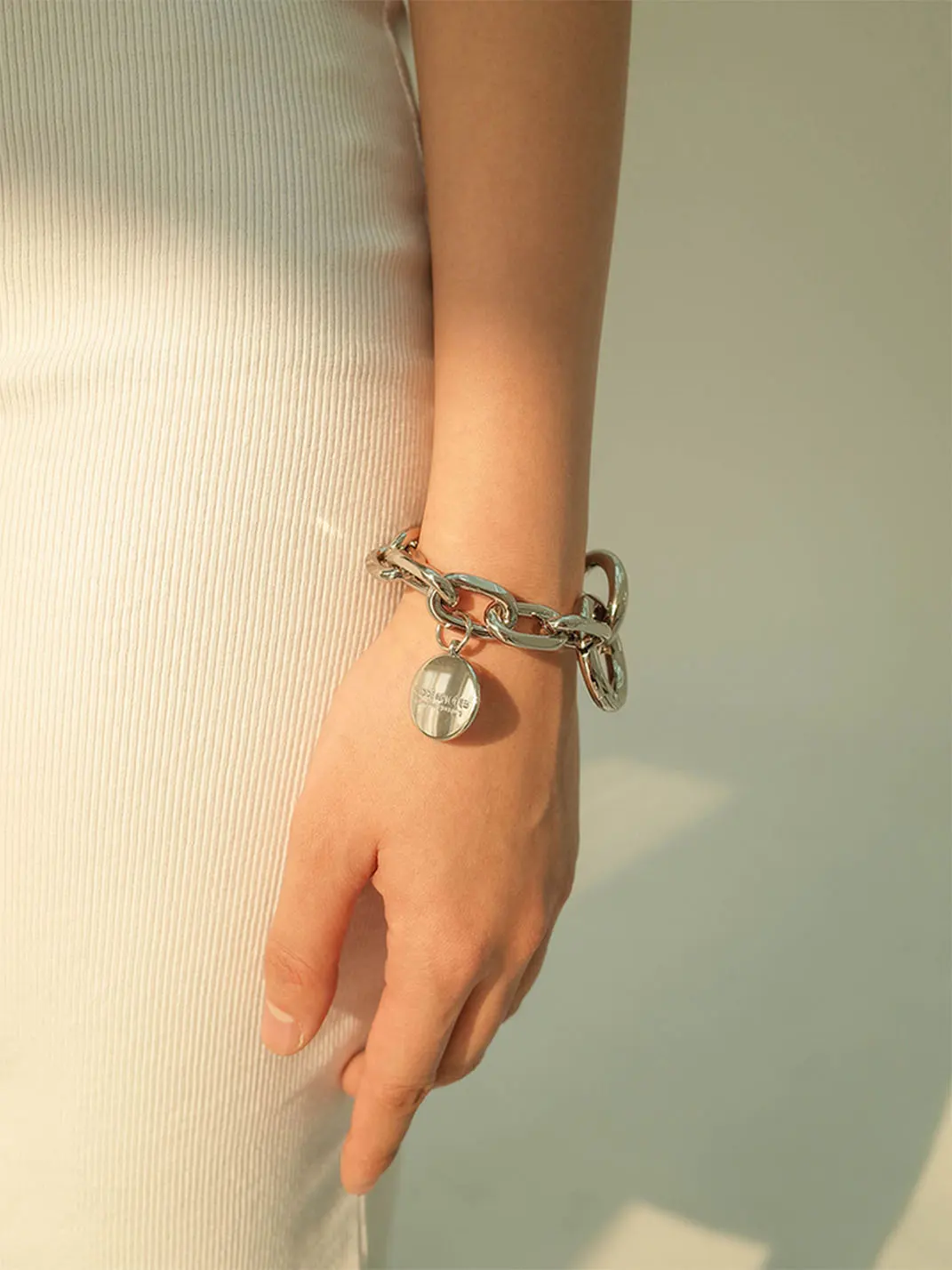 HIDDENNOTES | Silver Punk Chain Bracelet (7.08 inches)