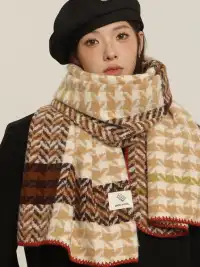 ZE&MA | Cozy Houndstooth Neck Scarf
