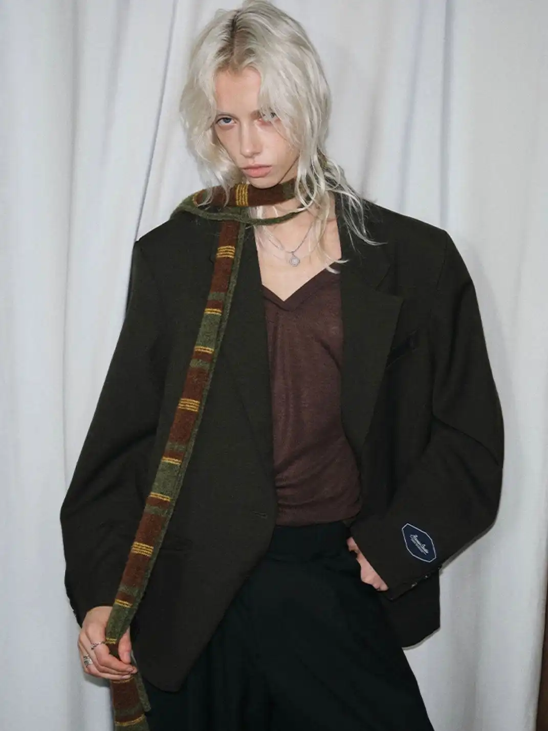 Something Needs | Y2K Striped Skinny Scarf