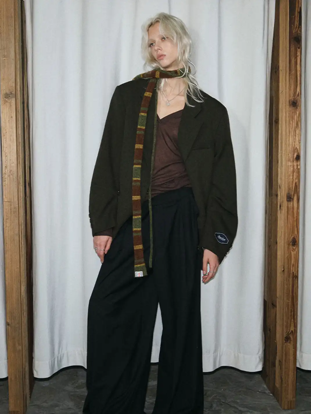 Something Needs | Y2K Striped Skinny Scarf