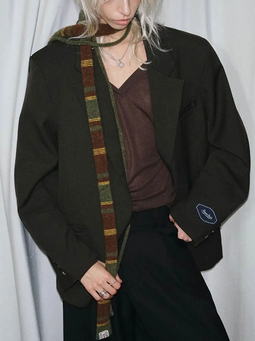 Something Needs | Y2K Striped Skinny Scarf