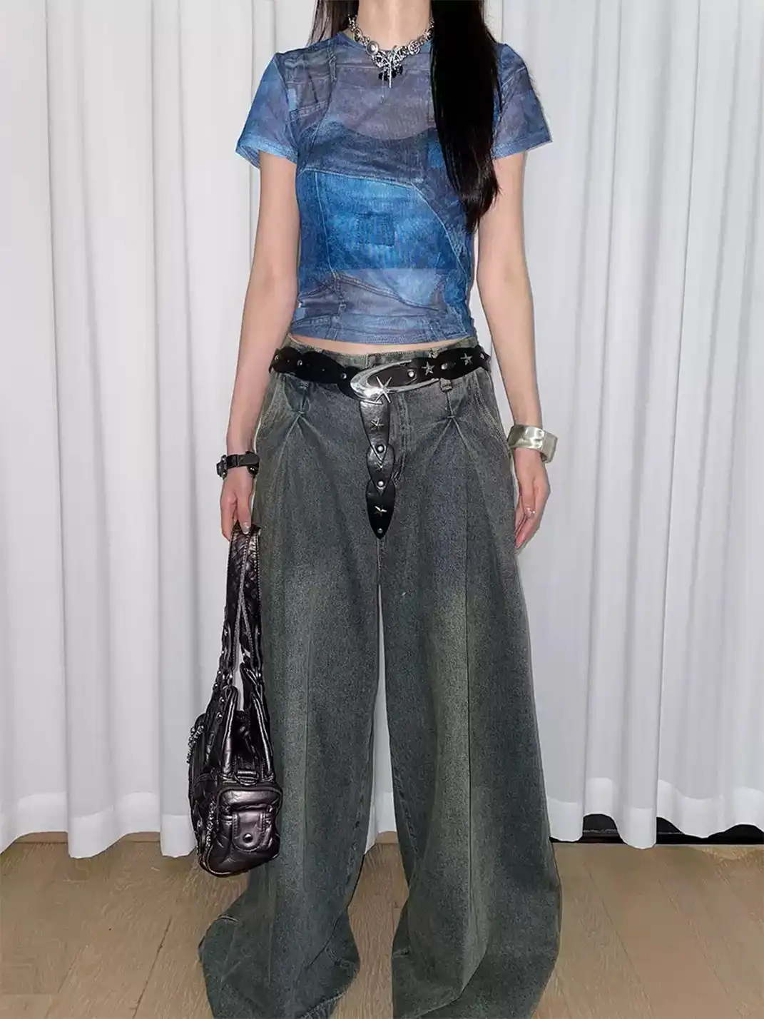Unclecm |  Fashion Star Wide Leather Belt