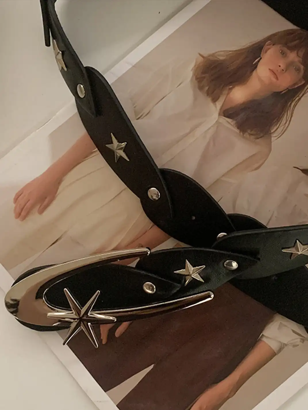 Unclecm |  Fashion Star Wide Leather Belt