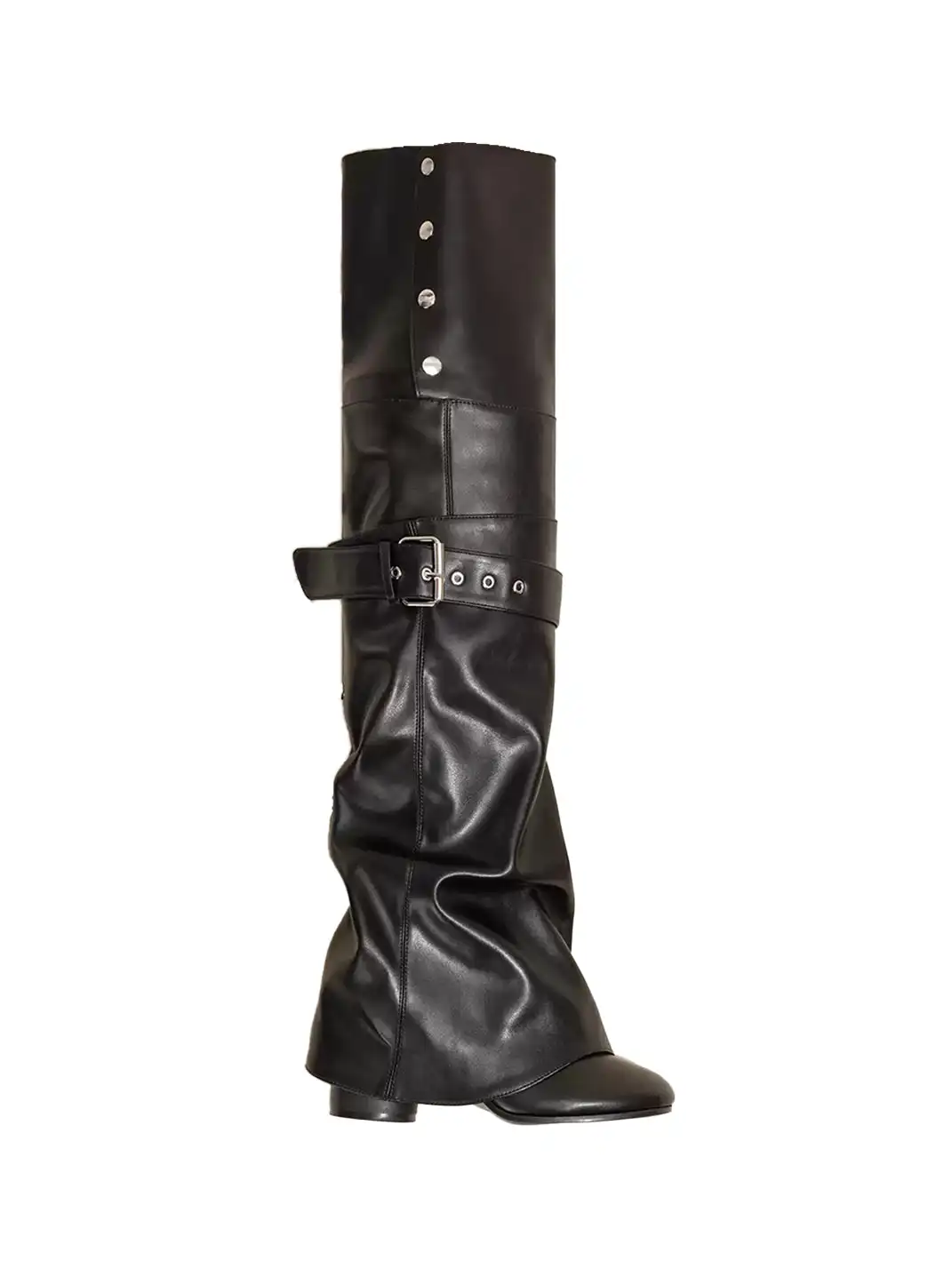 OLDMEOW |  2-in-1 Leather Over the Knee Boots