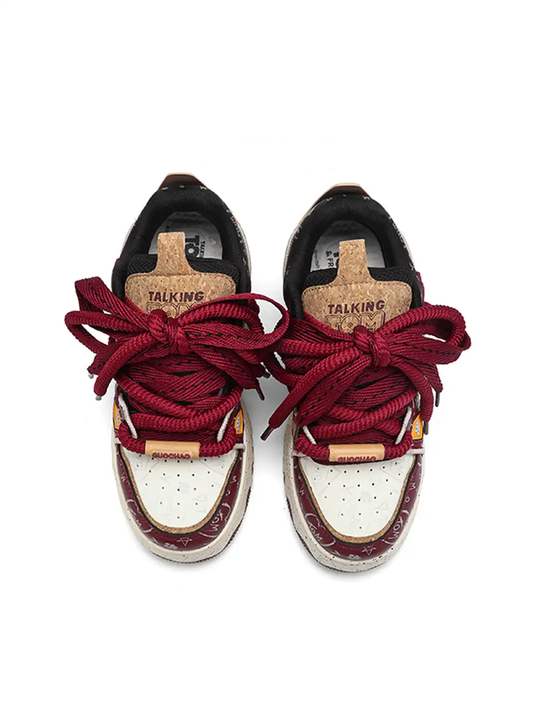 TALKING TOM丨Burgundy Casual Bread Sneakers