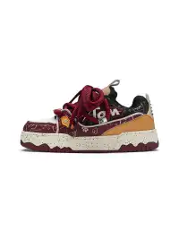 TALKING TOM丨Burgundy Casual Bread Sneakers