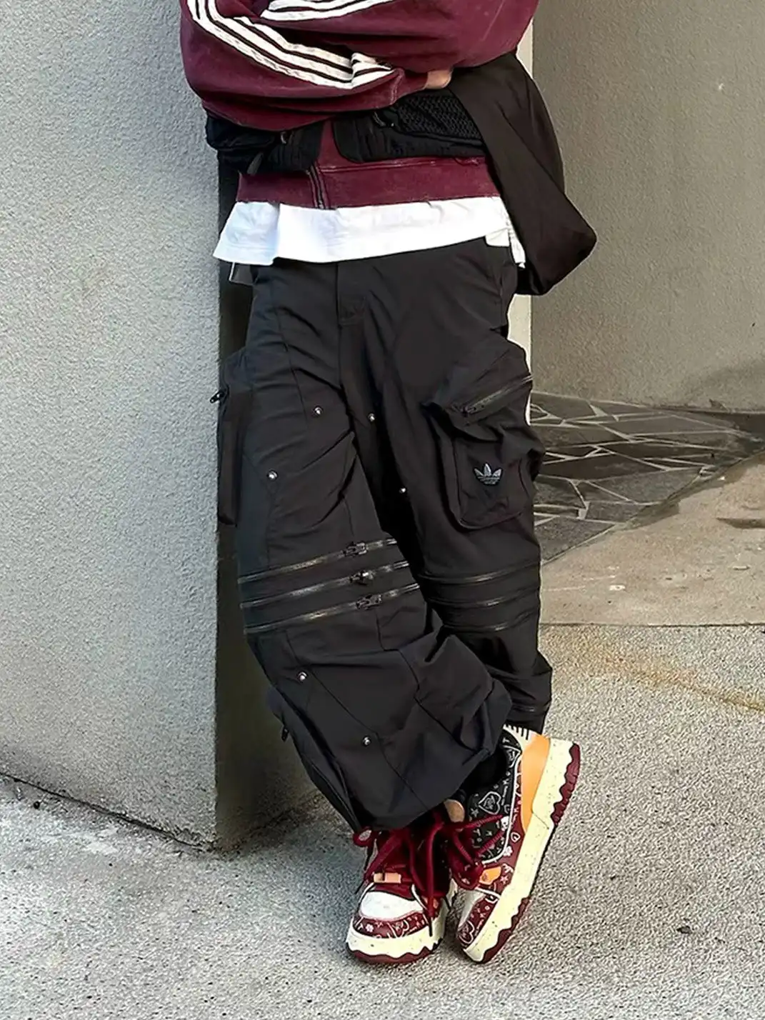 TALKING TOM丨Burgundy Casual Bread Sneakers