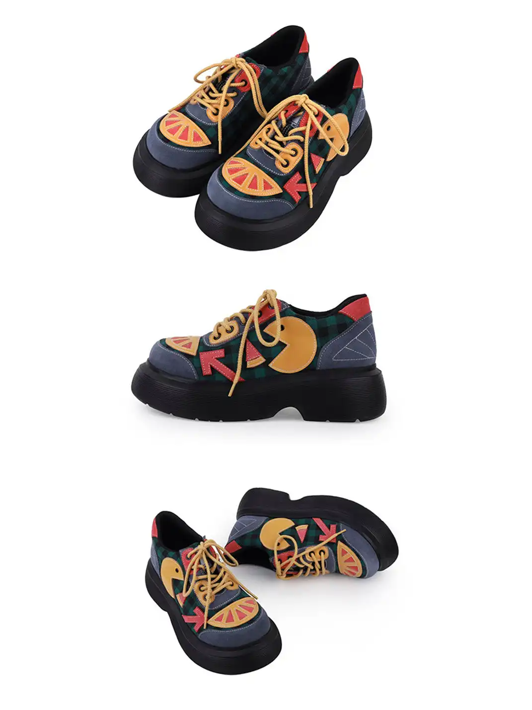 Yeah Hot丨Colorblock Platform Sneakers