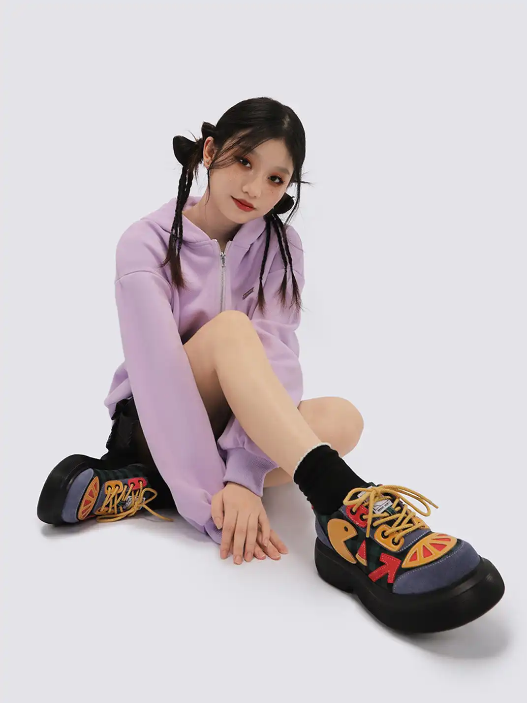 Yeah Hot丨Colorblock Platform Sneakers
