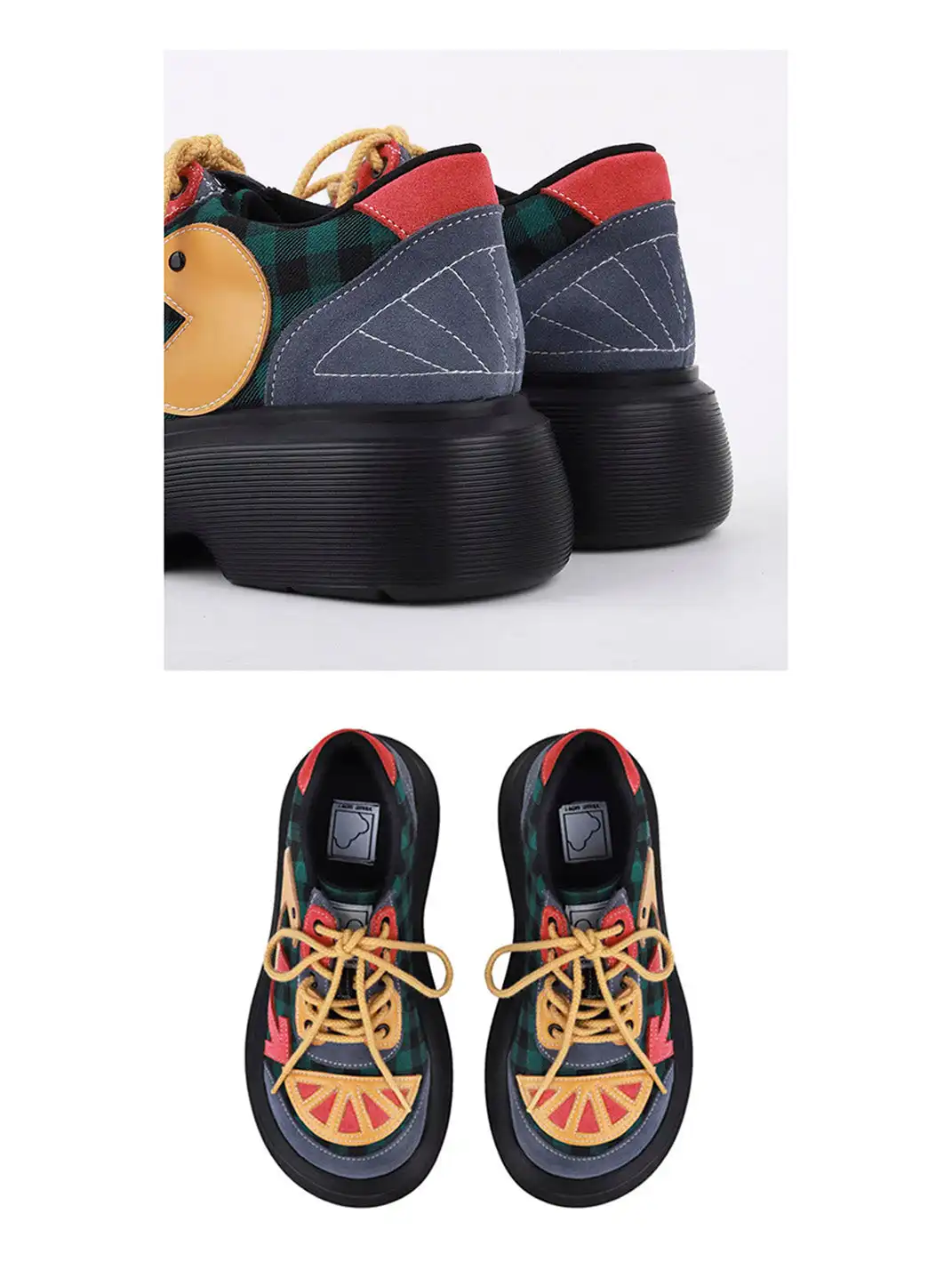 Yeah Hot丨Colorblock Platform Sneakers