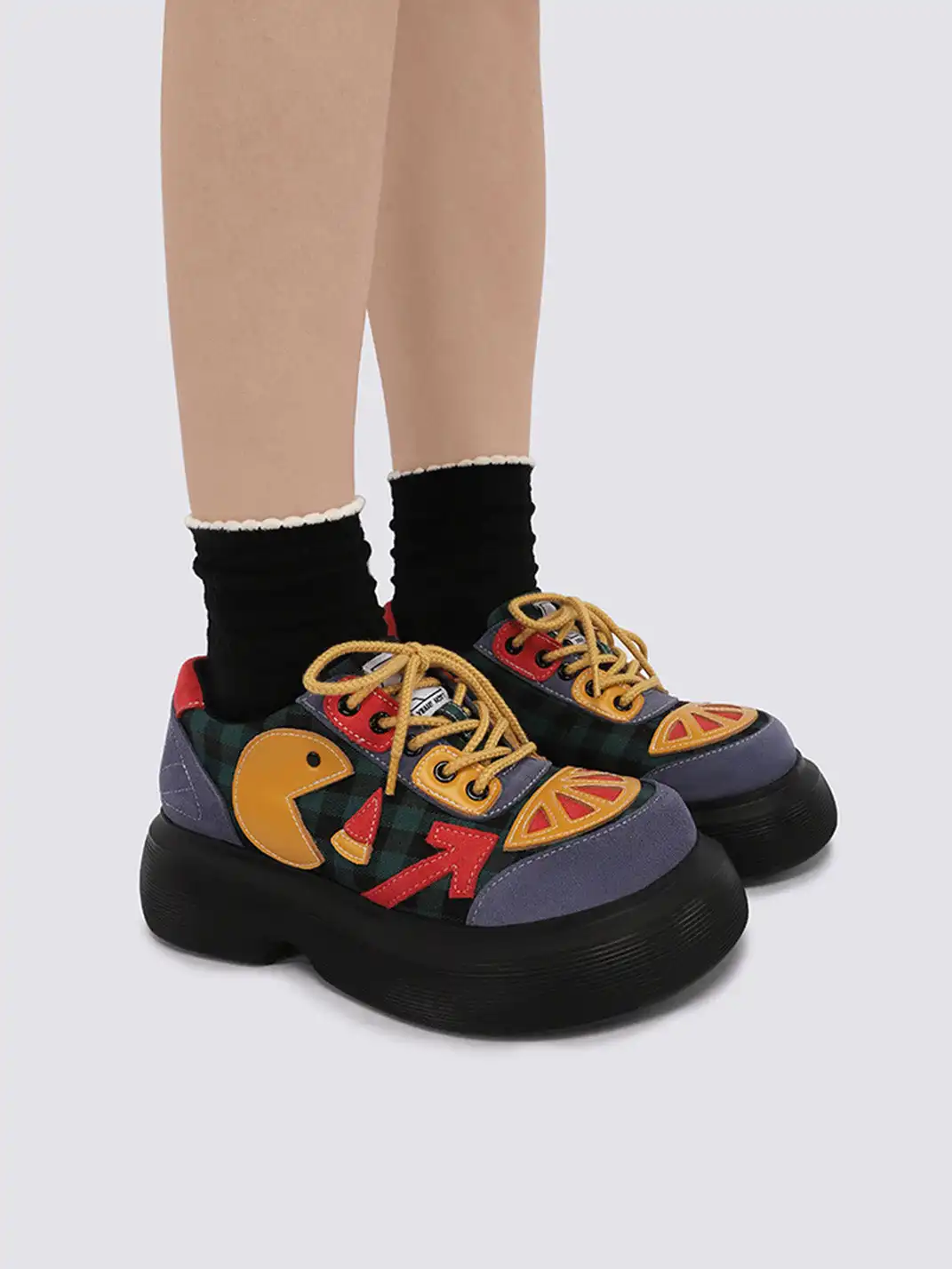 Yeah Hot丨Colorblock Platform Sneakers