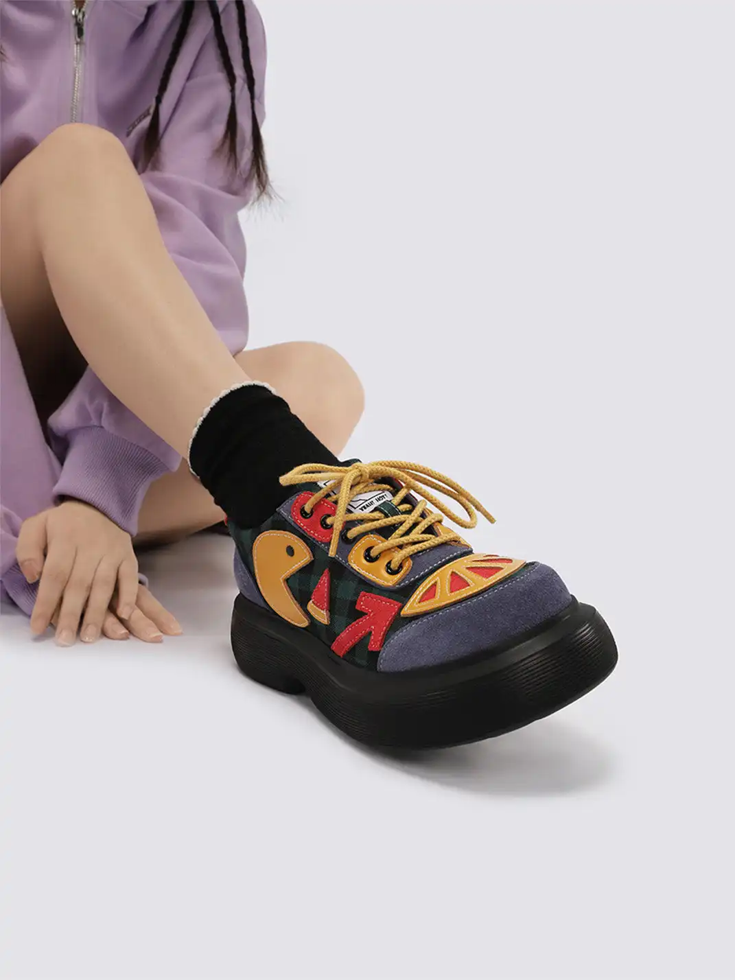 Yeah Hot丨Colorblock Platform Sneakers