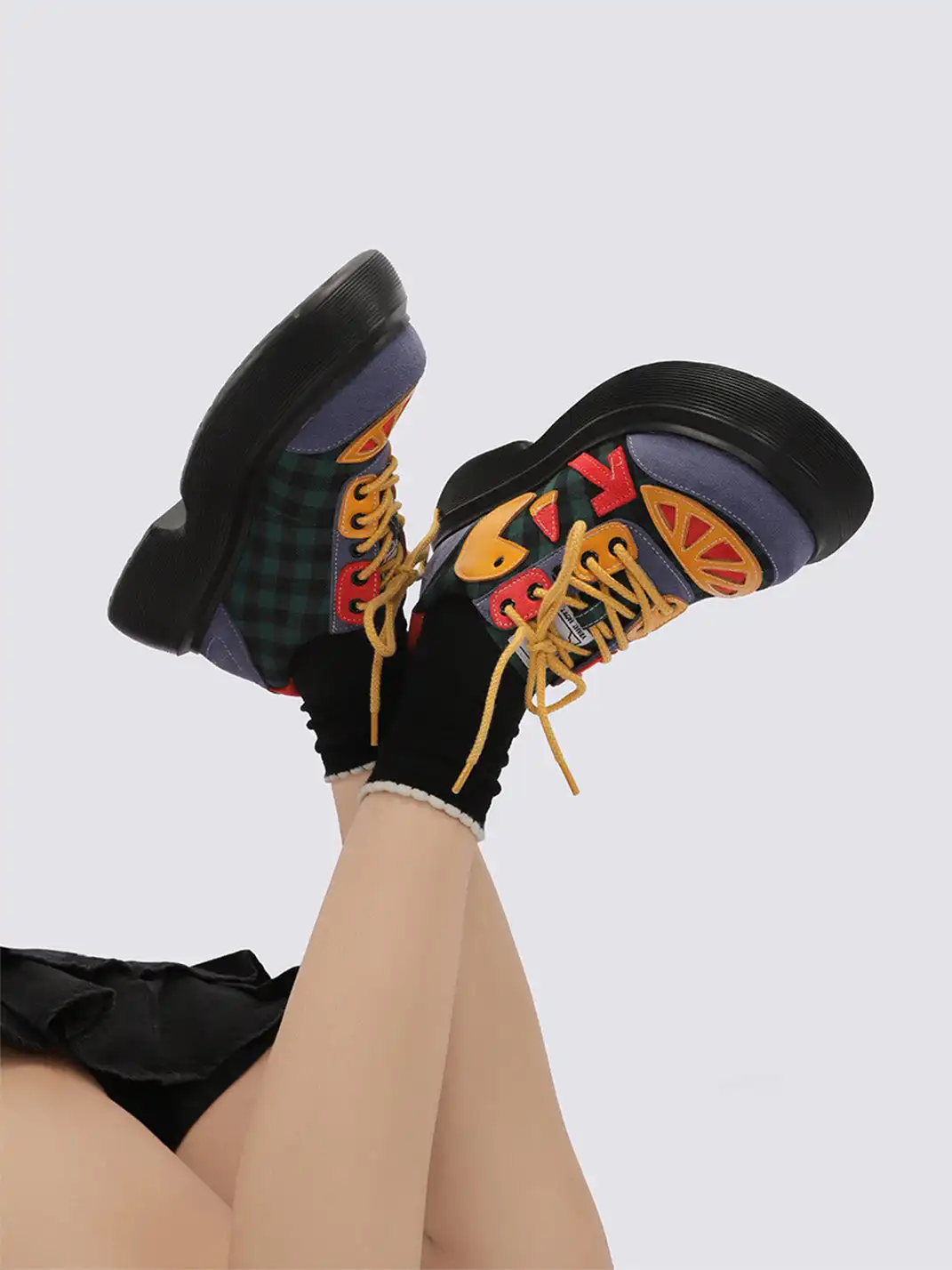 Yeah Hot丨Colorblock Platform Sneakers