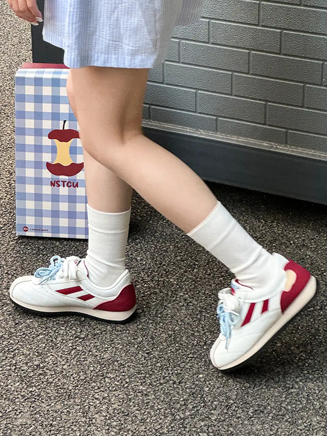 NSTCU丨Apple Pattern Mesh Casual Sneakers