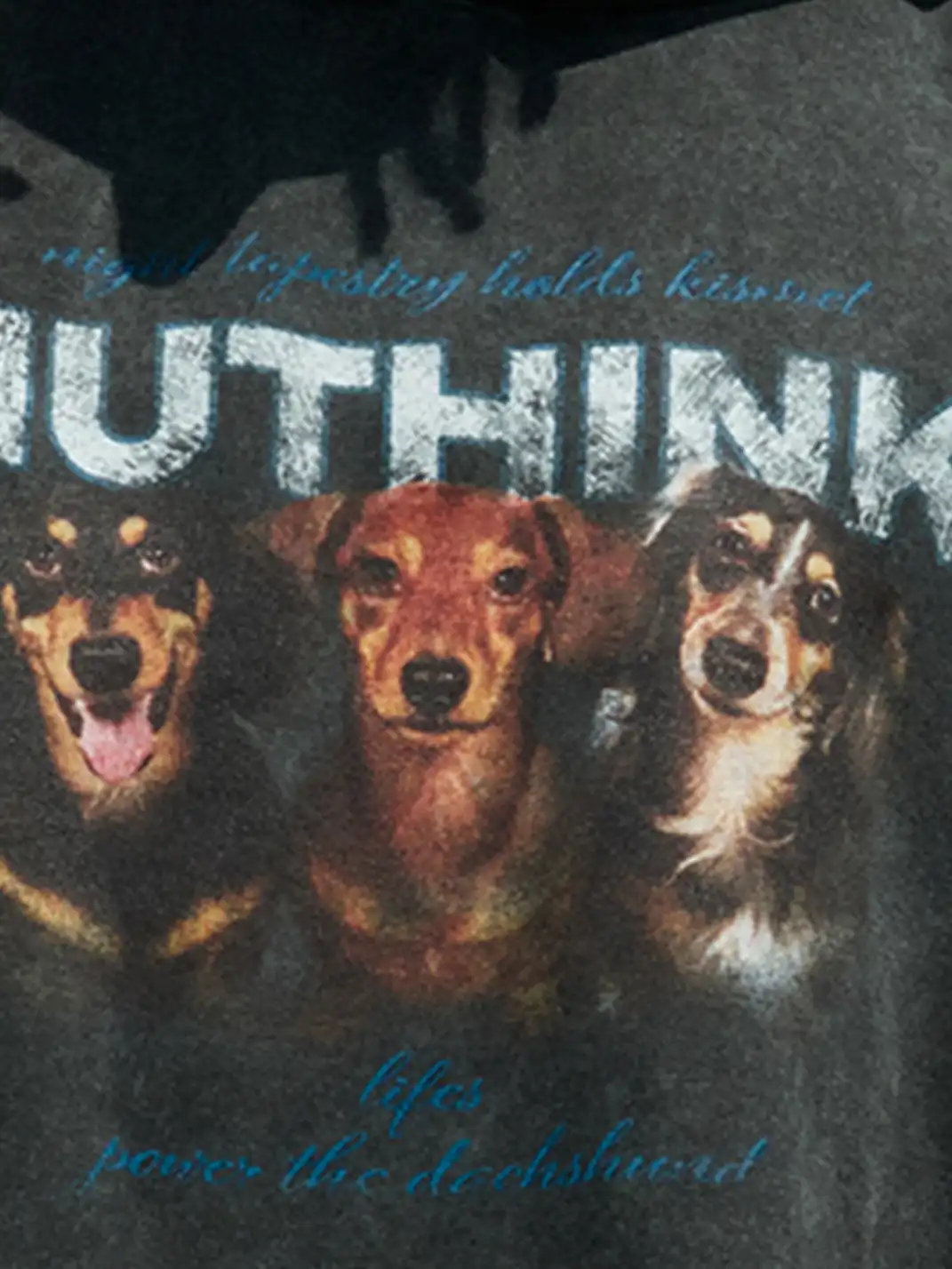 Nuthink | Retro Dachshund Print Hoodie