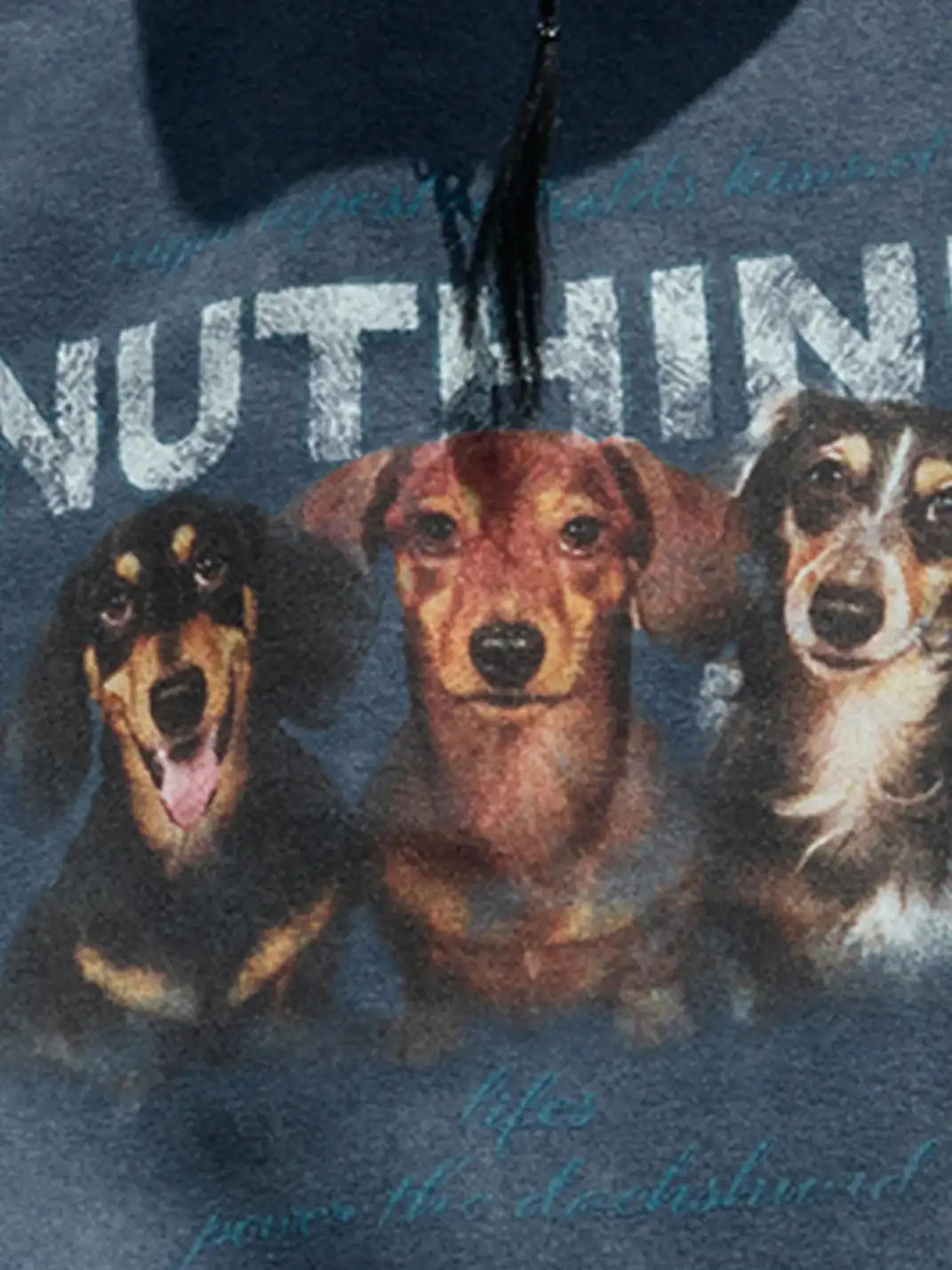 Nuthink | Retro Dachshund Print Hoodie