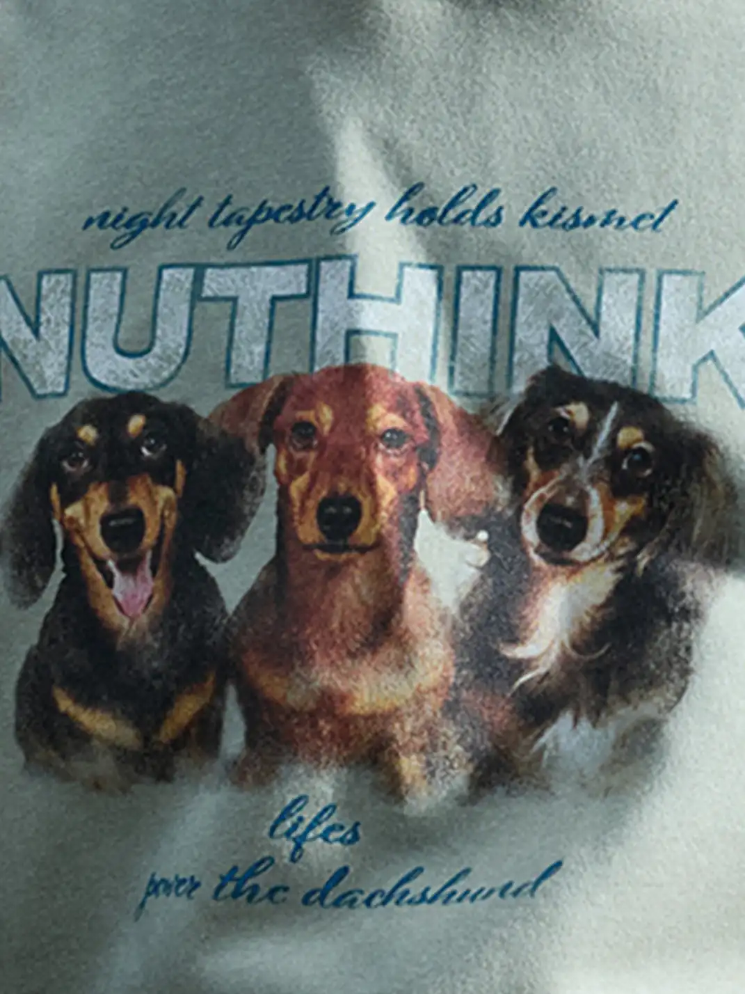 Nuthink | Retro Dachshund Print Hoodie