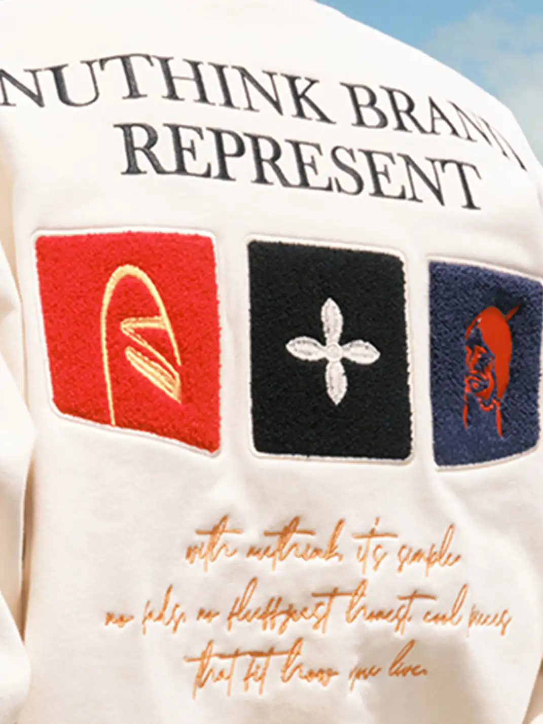 Nuthink | Heavy Embroidery Logo Sweatshirt