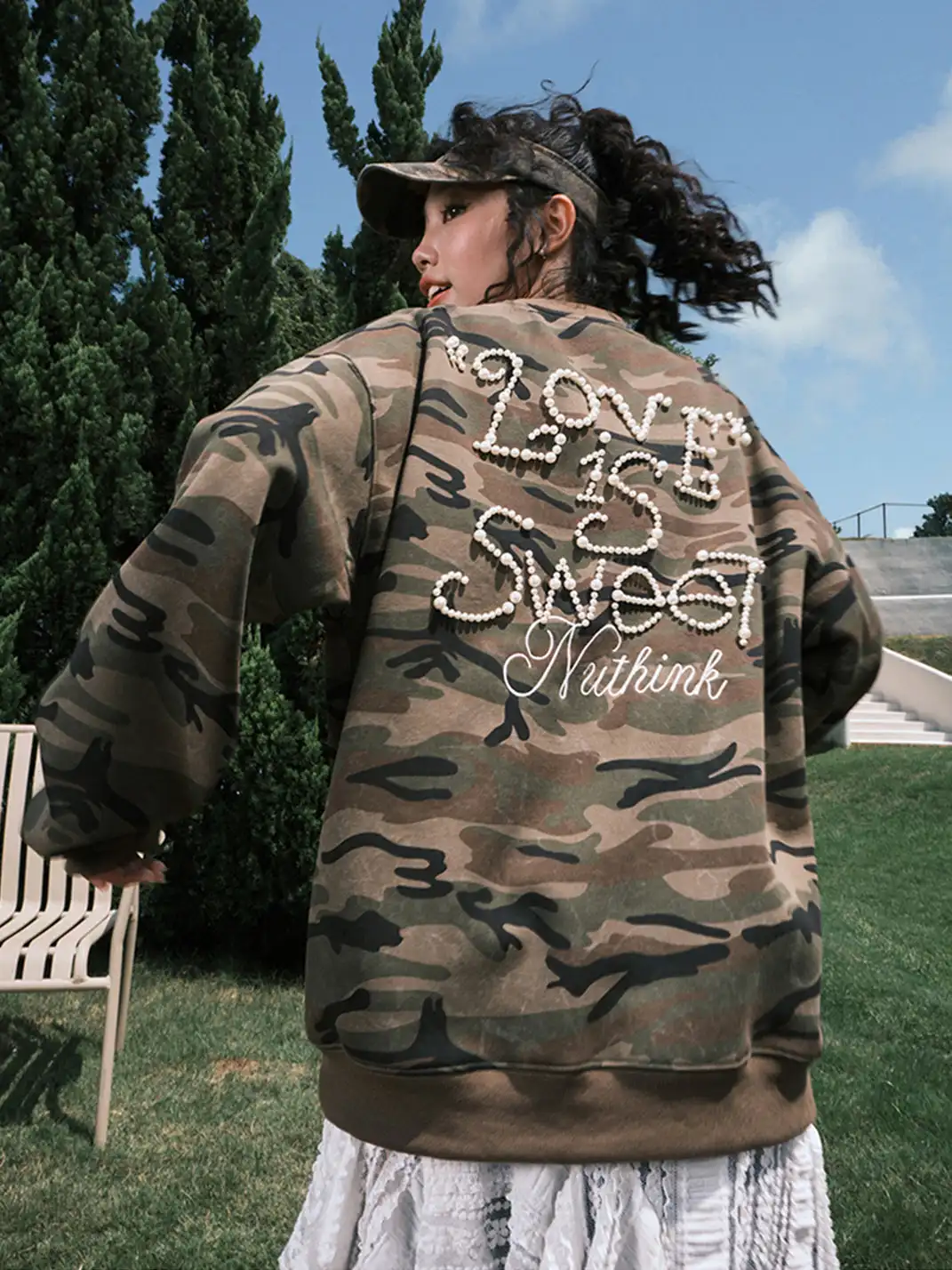 Nuthink | Pearl Camo Crew Neck Sweatshirt