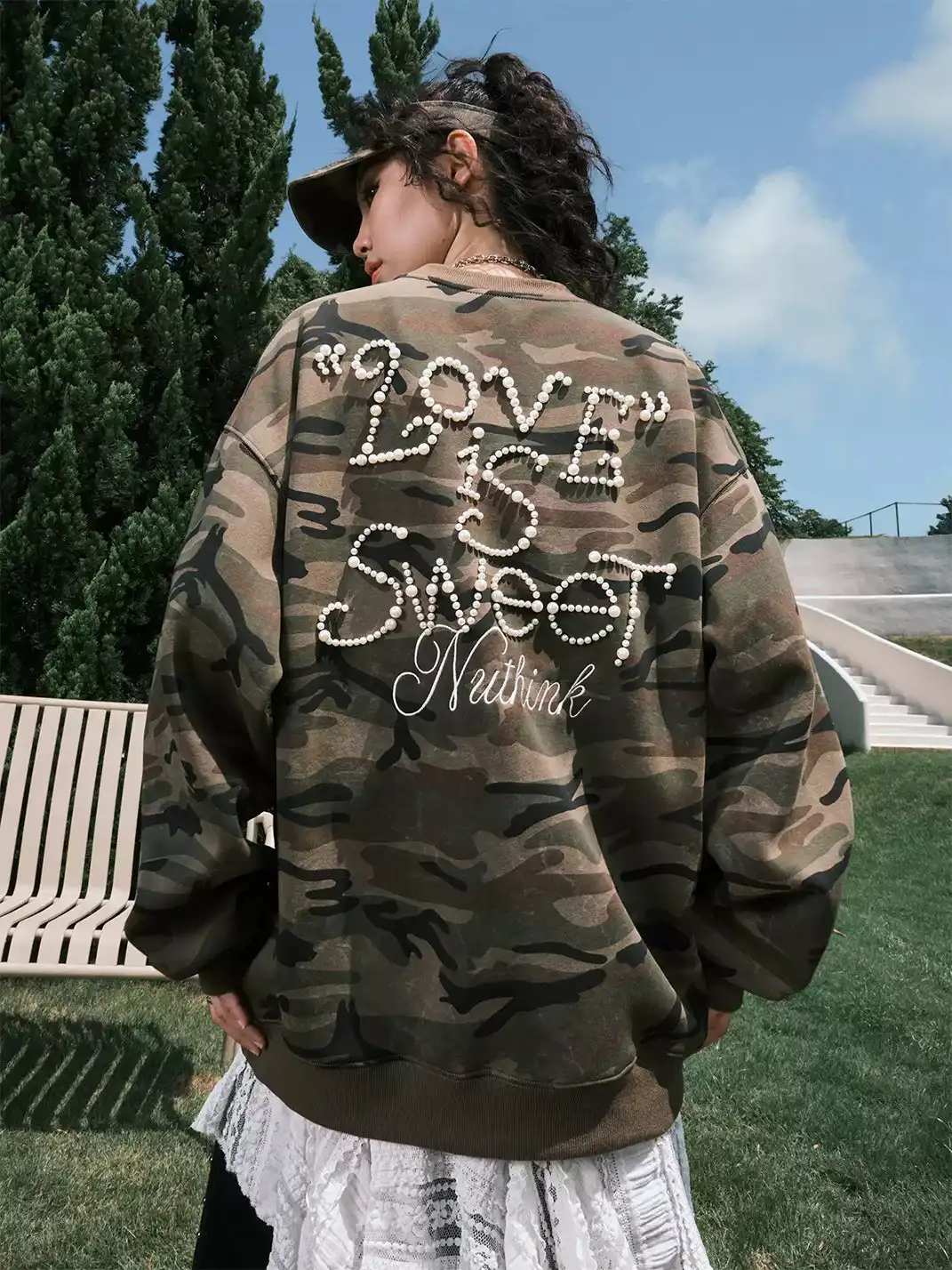 Nuthink | Pearl Camo Crew Neck Sweatshirt