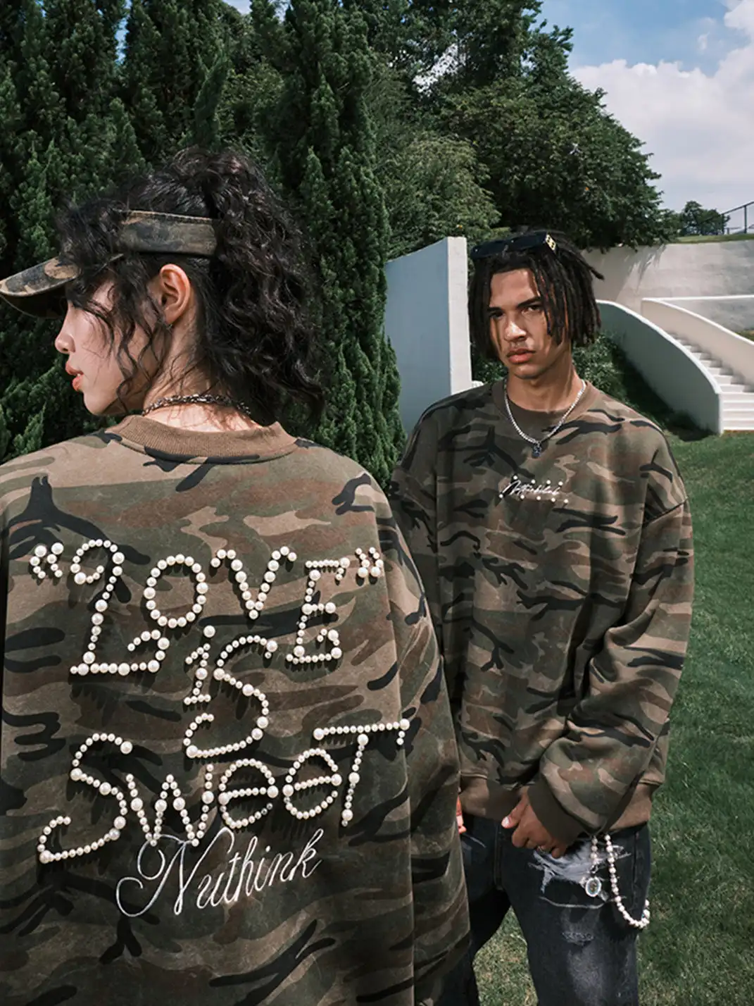 Nuthink | Pearl Camo Crew Neck Sweatshirt