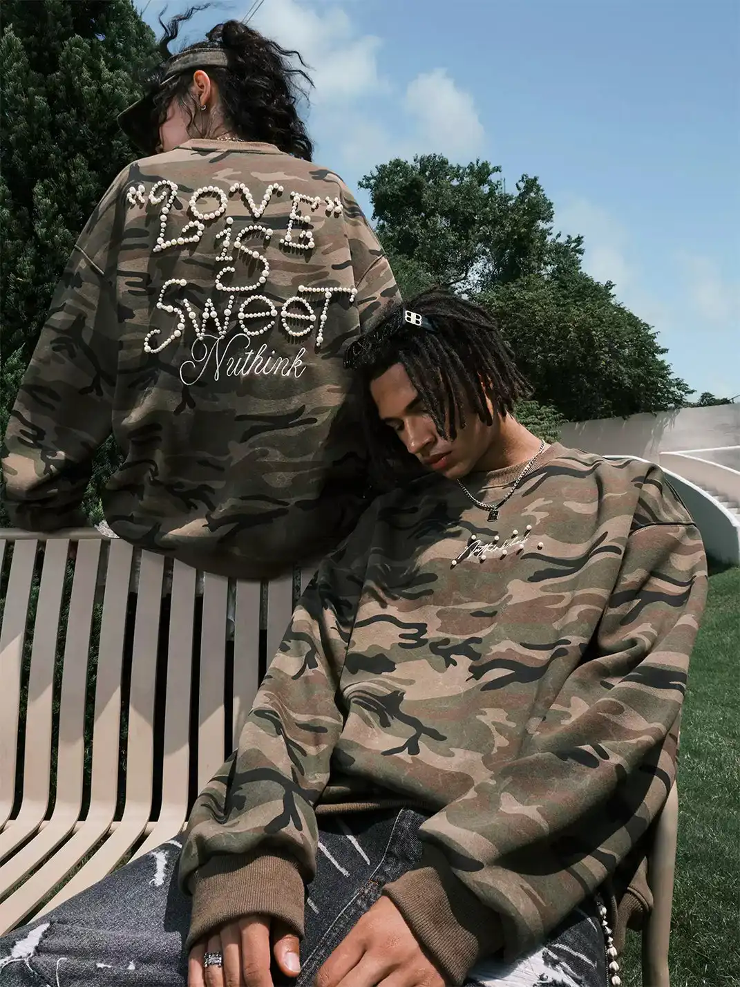 Nuthink | Pearl Camo Crew Neck Sweatshirt