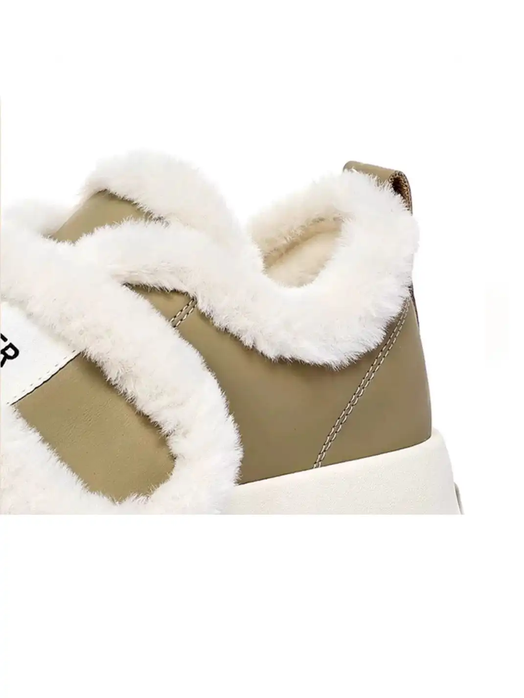 C.BANNER丨Casual Plush Velcro Platform Shoes