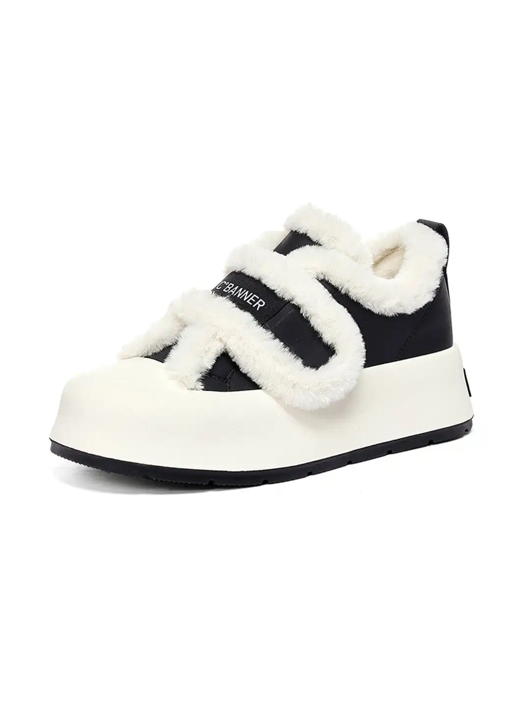 C.BANNER丨Casual Plush Velcro Platform Shoes