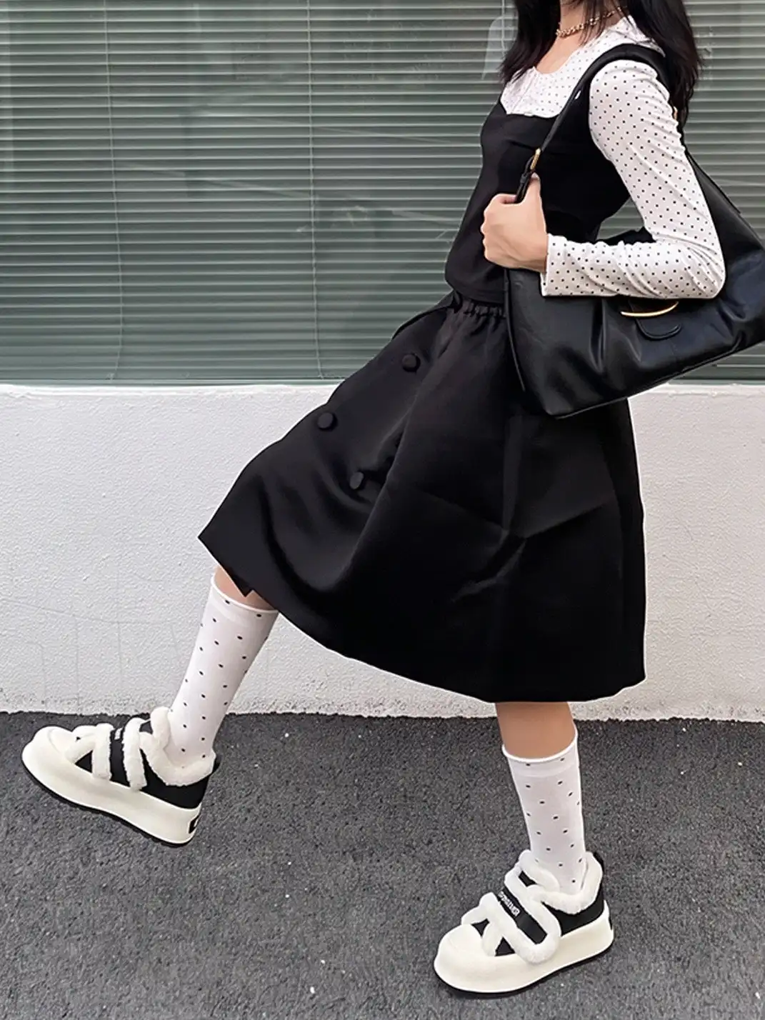 C.BANNER丨Casual Plush Velcro Platform Shoes