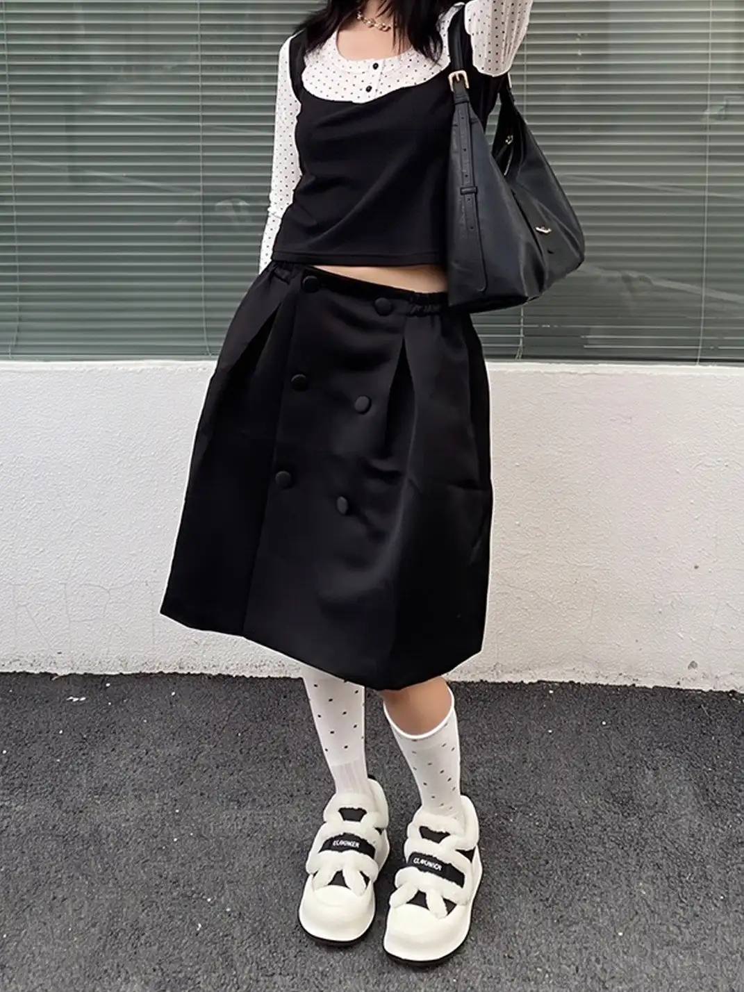 C.BANNER丨Casual Plush Velcro Platform Shoes
