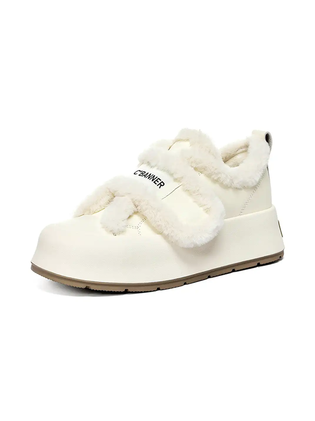 C.BANNER丨Casual Plush Velcro Platform Shoes