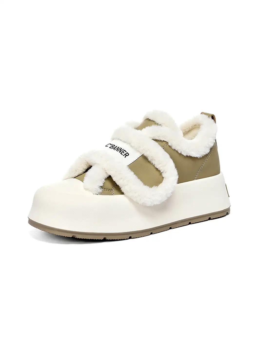 C.BANNER丨Casual Plush Velcro Platform Shoes