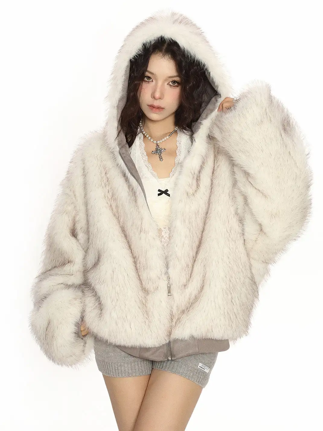 BIGGOLD | Suede Plush Reversible Parka Jacket