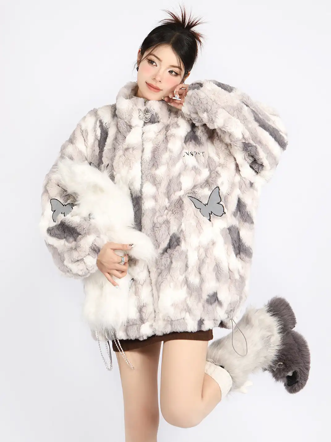 BIGGOLD | Tie Dye Butterfly Lambswool Coat