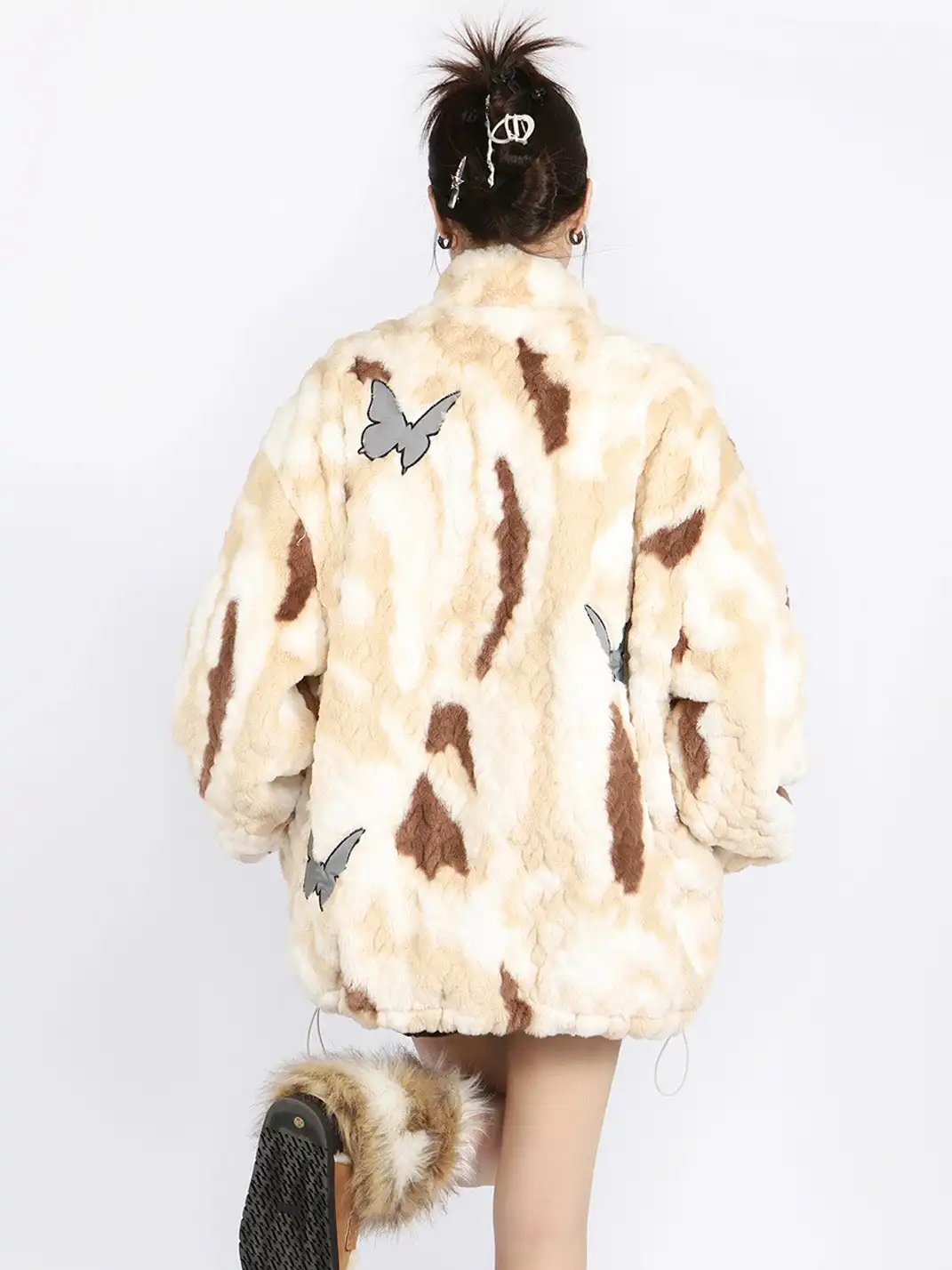 BIGGOLD | Tie Dye Butterfly Lambswool Coat
