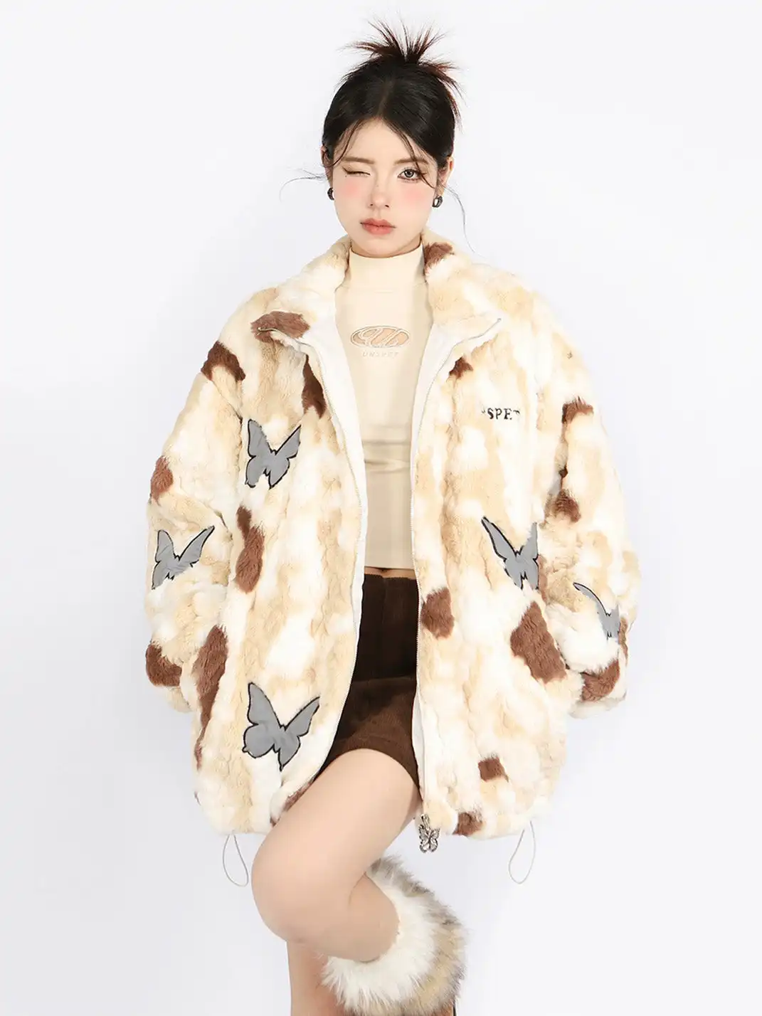 BIGGOLD | Tie Dye Butterfly Lambswool Coat
