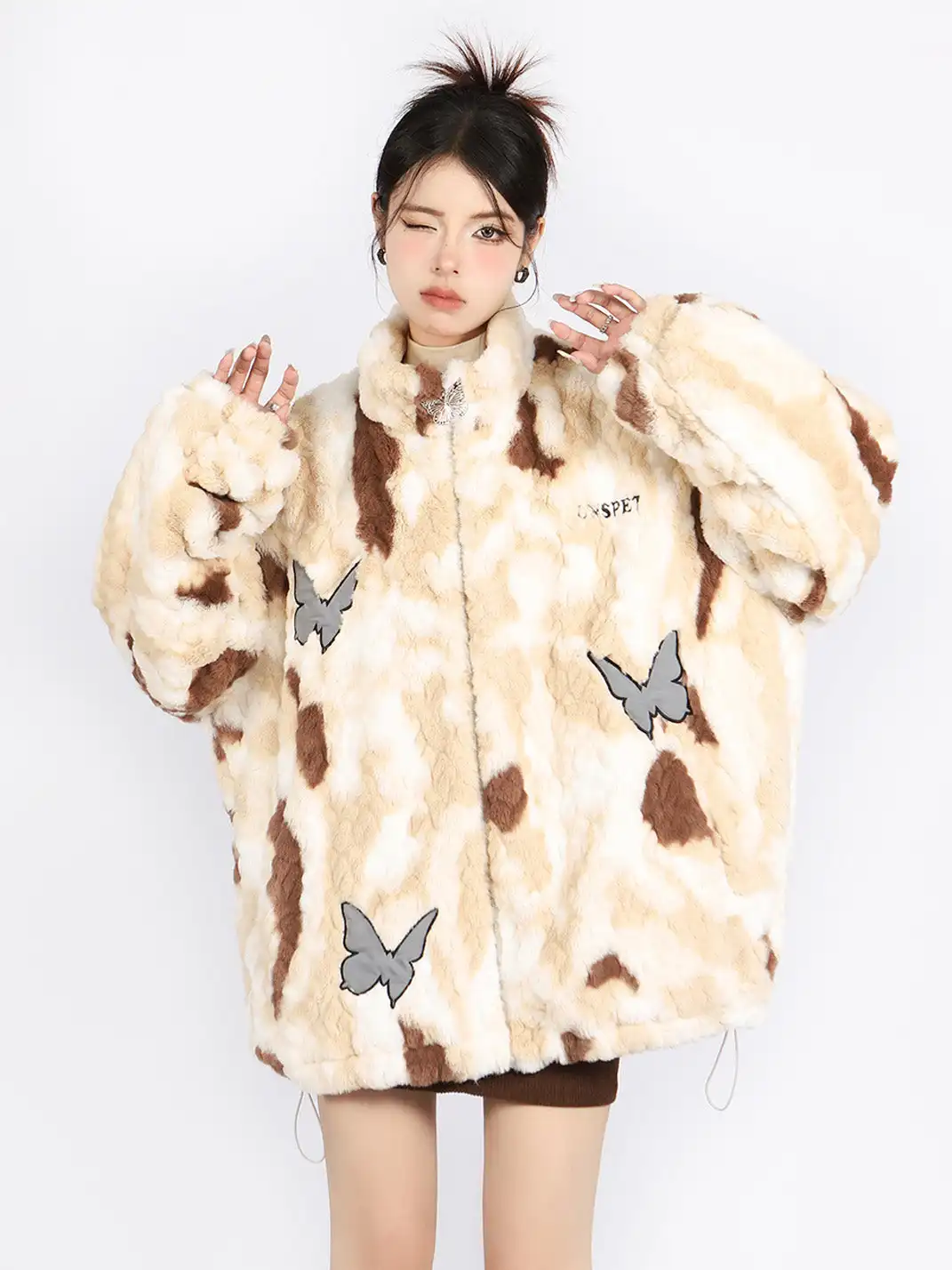 BIGGOLD | Tie Dye Butterfly Lambswool Coat