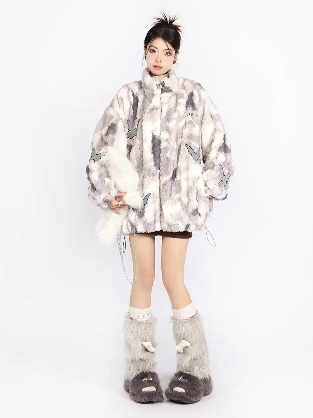 BIGGOLD | Tie Dye Butterfly Lambswool Coat