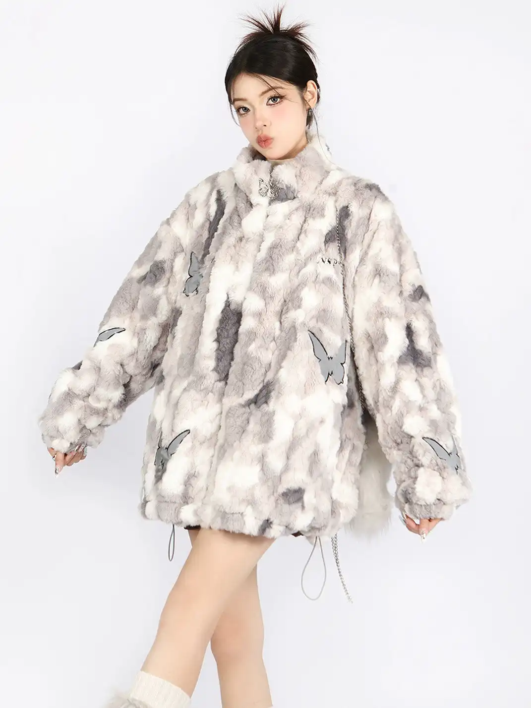 BIGGOLD | Tie Dye Butterfly Lambswool Coat