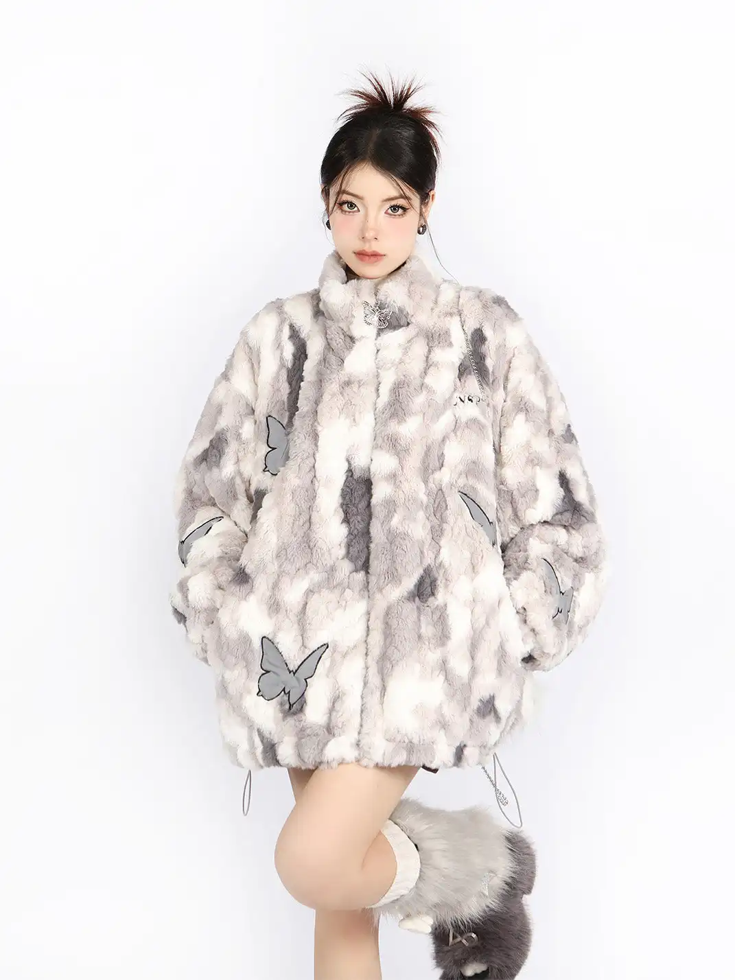 BIGGOLD | Tie Dye Butterfly Lambswool Coat