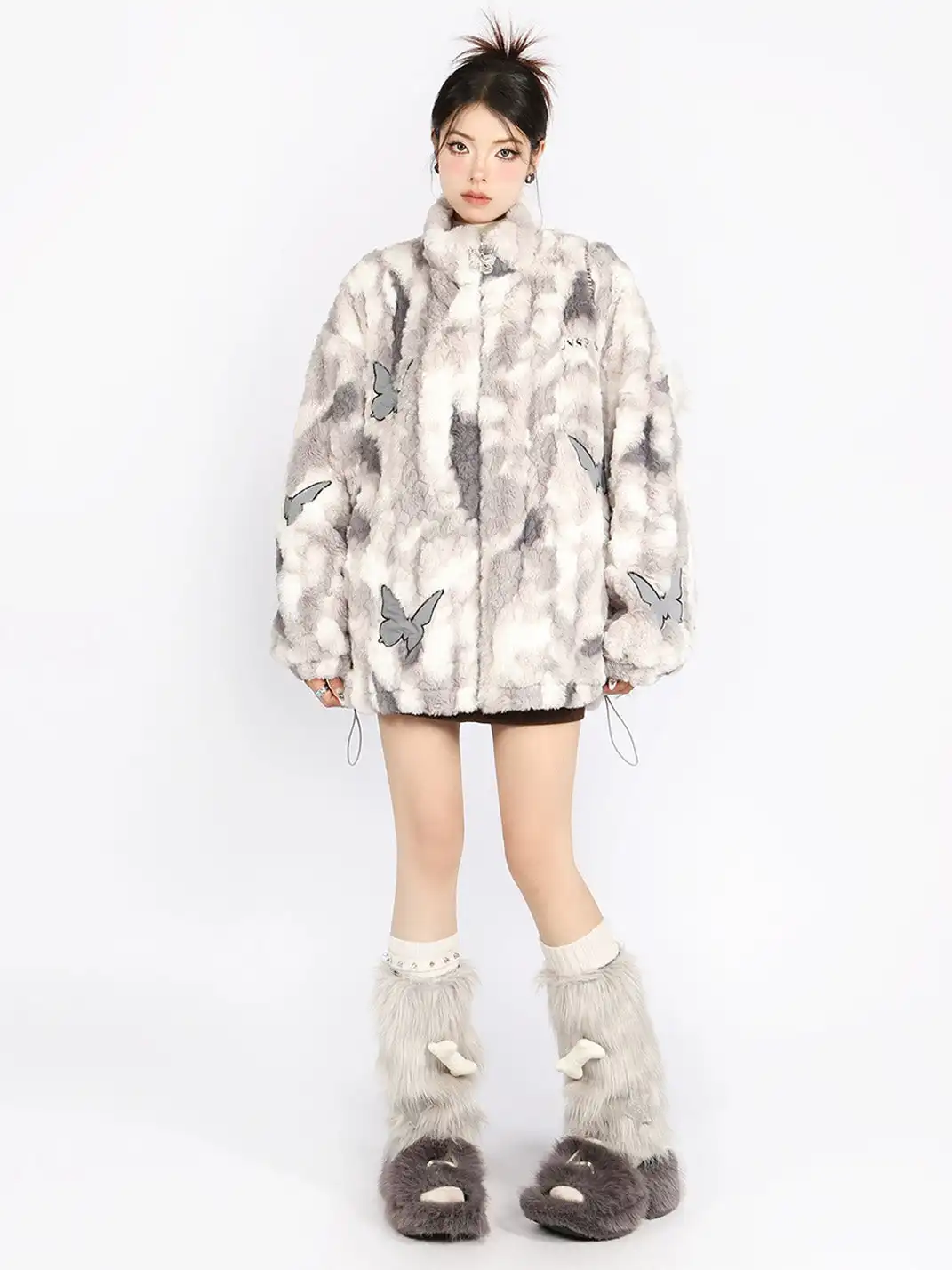 BIGGOLD | Tie Dye Butterfly Lambswool Coat