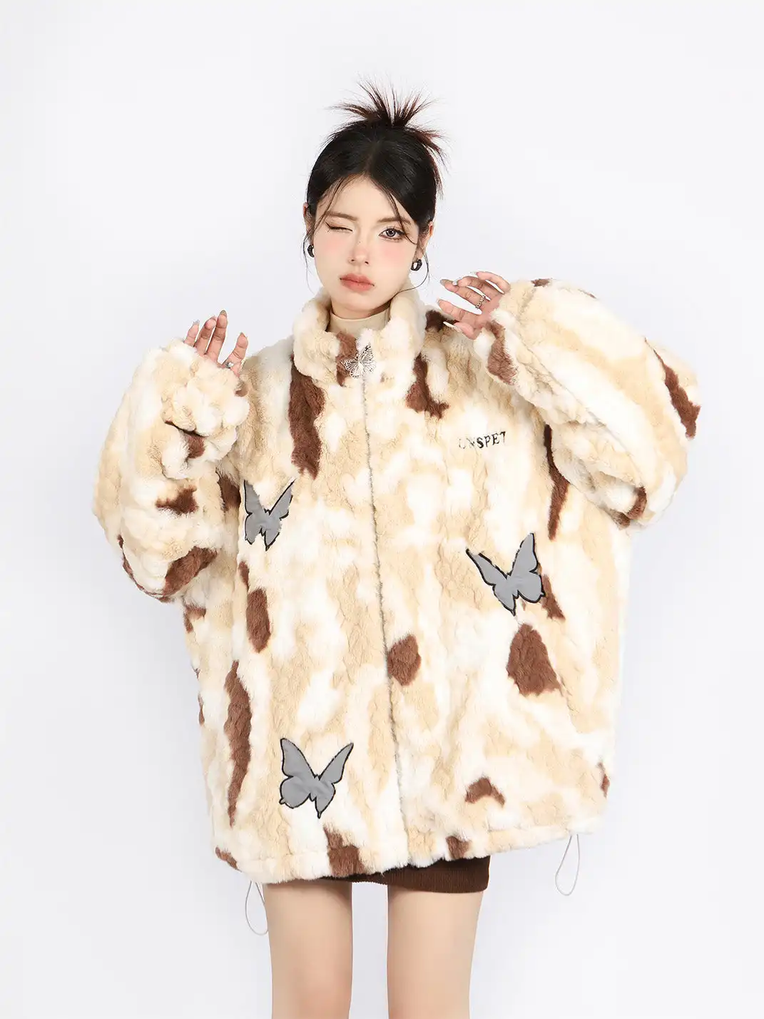 BIGGOLD | Tie Dye Butterfly Lambswool Coat
