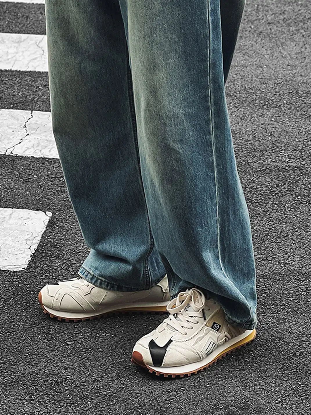 MULE DONKEY | Waffle Sole Retro Running Sneakers