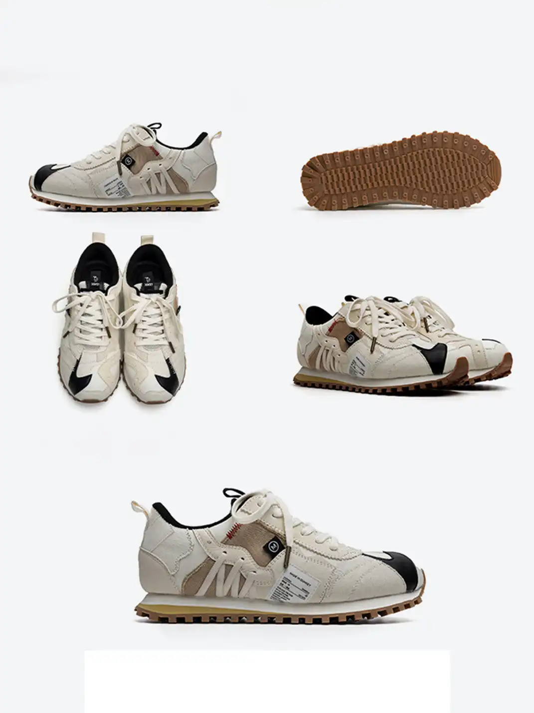 MULE DONKEY | Waffle Sole Retro Running Sneakers