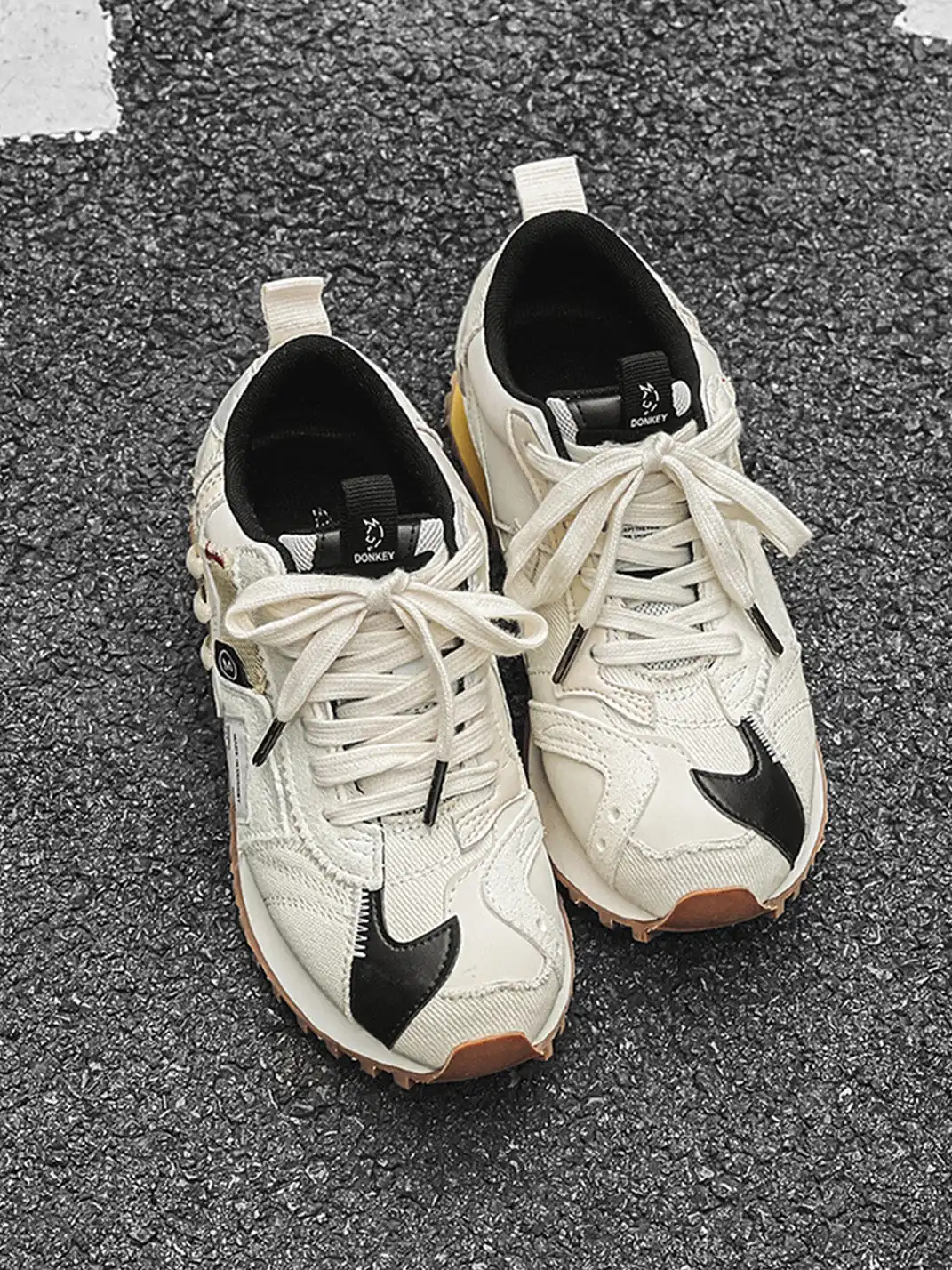 MULE DONKEY | Waffle Sole Retro Running Sneakers
